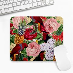 Tropical Bird Floral Large Mousepads by snowwhitegirl