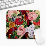 Tropical Bird Floral Large Mousepads Front