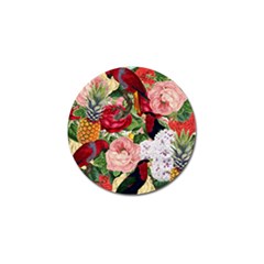 Tropical Bird Floral Golf Ball Marker (4 Pack) by snowwhitegirl