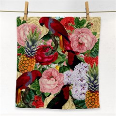 Tropical Bird Floral Face Towel by snowwhitegirl