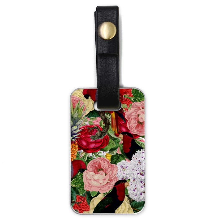 Tropical Bird Floral Luggage Tags (One Side) 