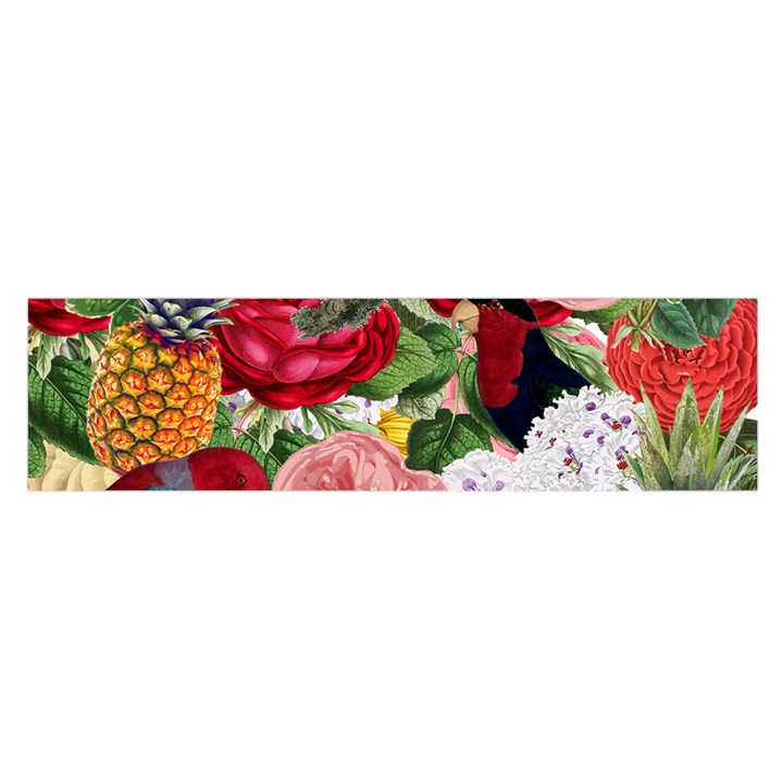 Tropical Bird Floral Satin Scarf (Oblong)