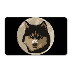 Husky Moon Magnet (rectangular) by snowwhitegirl