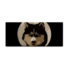 Husky Moon Hand Towel by snowwhitegirl