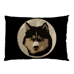 Husky Moon Pillow Case by snowwhitegirl