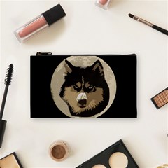 Husky Moon Cosmetic Bag (small) by snowwhitegirl