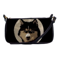 Husky Moon Shoulder Clutch Bag by snowwhitegirl