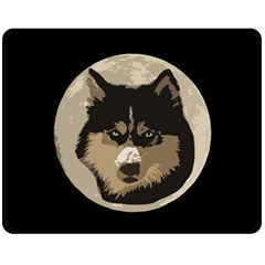 Husky Moon Fleece Blanket (medium) 