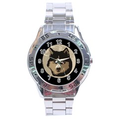 Husky Moon Stainless Steel Analogue Watch by snowwhitegirl