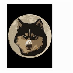 Husky Moon Large Garden Flag (two Sides) by snowwhitegirl