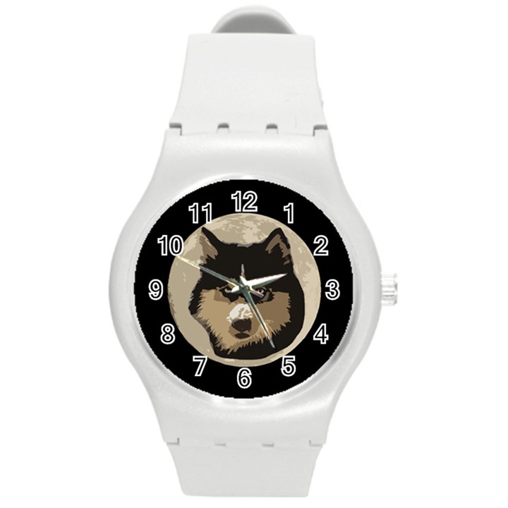 Husky Moon Round Plastic Sport Watch (M)