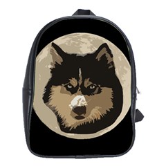 Husky Moon School Bag (xl) by snowwhitegirl