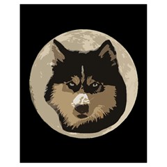 Husky Moon Drawstring Bag (small) by snowwhitegirl