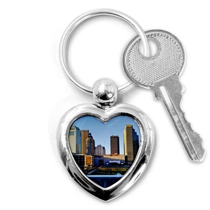 Columbus skyline Key Chains (Heart) 