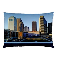 Columbus Skyline Pillow Case (two Sides) by Riverwoman