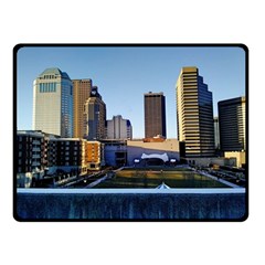 Columbus Skyline Double Sided Fleece Blanket (small)  by Riverwoman