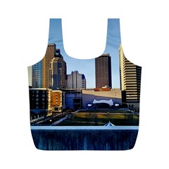 Columbus Skyline Full Print Recycle Bag (m) by Riverwoman