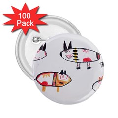 Children Children Drawing Flock 2 25  Buttons (100 Pack)  by Pakrebo