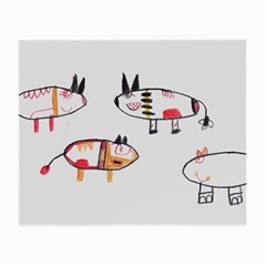 Children Children Drawing Flock Small Glasses Cloth by Pakrebo