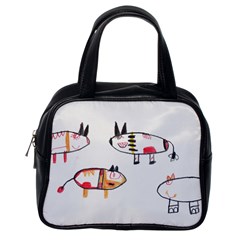 Children Children Drawing Flock Classic Handbag (one Side) by Pakrebo