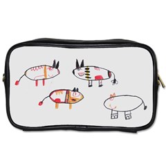 Children Children Drawing Flock Toiletries Bag (one Side) by Pakrebo