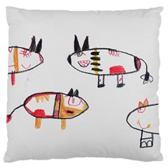 Children Children Drawing Flock Standard Flano Cushion Case (one Side) by Pakrebo