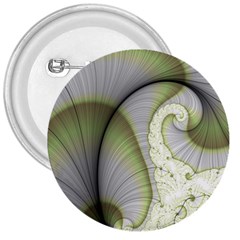 Graphic Fractal Eddy Curlicue Leaf 3  Buttons by Pakrebo