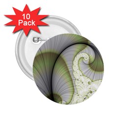 Graphic Fractal Eddy Curlicue Leaf 2 25  Buttons (10 Pack)  by Pakrebo