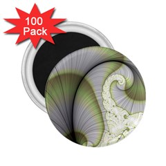 Graphic Fractal Eddy Curlicue Leaf 2 25  Magnets (100 Pack)  by Pakrebo