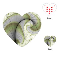 Graphic Fractal Eddy Curlicue Leaf Playing Cards (heart) by Pakrebo