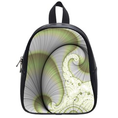 Graphic Fractal Eddy Curlicue Leaf School Bag (small) by Pakrebo