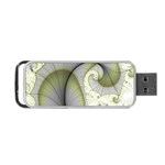 Graphic Fractal Eddy Curlicue Leaf Portable USB Flash (Two Sides) Front