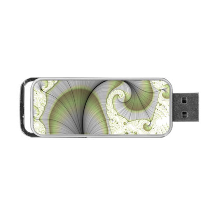 Graphic Fractal Eddy Curlicue Leaf Portable USB Flash (Two Sides)