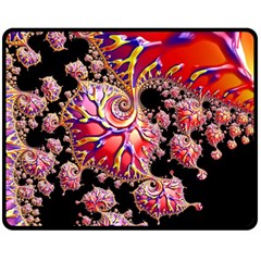 Fractals Colorful Pattern Double Sided Fleece Blanket (medium)  by Pakrebo