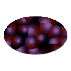 Fractal Rendering Background Oval Magnet by Pakrebo