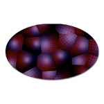 Fractal Rendering Background Oval Magnet Front