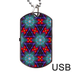 Ornament Colorful Background Color Dog Tag Usb Flash (two Sides) by Pakrebo