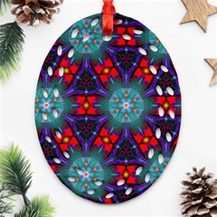 Ornament Colorful Background Color Oval Filigree Ornament (two Sides) by Pakrebo