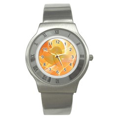 Lines Wave Heart Love Smile Stainless Steel Watch by Pakrebo