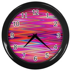 Seamless Digital Tile Texture Wall Clock (Black)