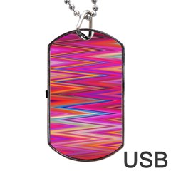 Seamless Digital Tile Texture Dog Tag USB Flash (One Side)