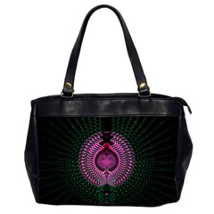 Fractal Traditional Fractal Hypnotic Oversize Office Handbag by Pakrebo