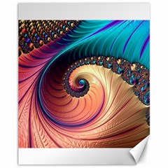 Fractal Multi Colored Fantasia Canvas 11  X 14  by Pakrebo