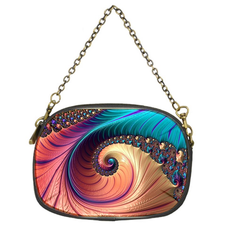 Fractal Multi Colored Fantasia Chain Purse (One Side)