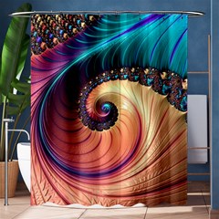 Fractal Multi Colored Fantasia Shower Curtain 60  X 72  (medium)  by Pakrebo