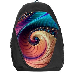 Fractal Multi Colored Fantasia Backpack Bag by Pakrebo