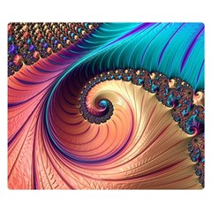 Fractal Multi Colored Fantasia Double Sided Flano Blanket (small)  by Pakrebo