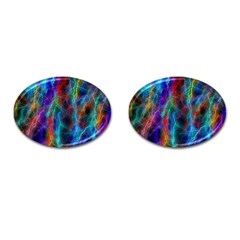 Wizzard Flashes Pattern Abstract Cufflinks (oval) by Pakrebo