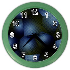 Fractal Rendering Background Green Color Wall Clock by Pakrebo