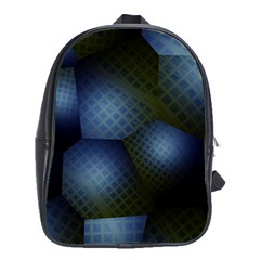 Fractal Rendering Background Green School Bag (xl) by Pakrebo